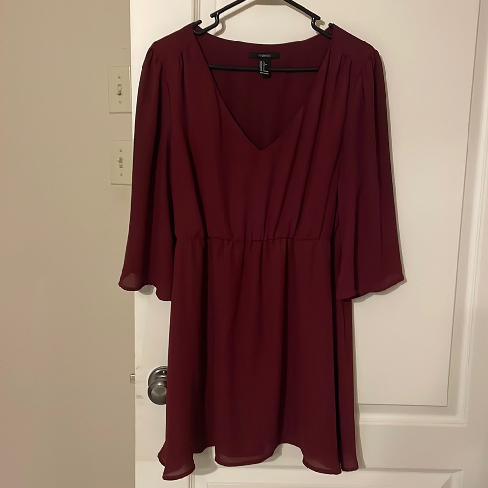 Flowy Maroon Dress